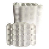 50 Bandeja De Isopor Para 12 Ovos 24x20cm Branca (50und)