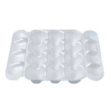 50 Bandeja De Isopor Para 12 Ovos 24x20cm Branca (50und)