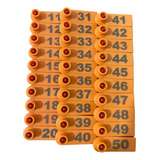 50 Brincos De Identificação Numerados Para Boi, Ovelhas