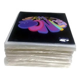 50 Capas Plástico Externo Compacto Vinil 7 Pol 19x19cm 0,15