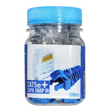 50 Capas Protetoras Snap In Azul Claro + 50 Conectores Rj45