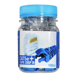 50 Capas Protetoras Snap In Azul Claro + 50 Conectores Rj45