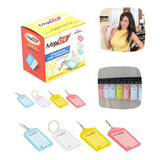 50 Chaveiro Colorido Organizador Chave Etiqueta Waleu