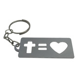 50 Chaveiro Metal Cruz Igual Coração, Cruz Igual Amor