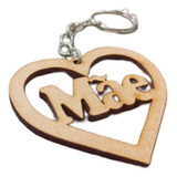 50 Chaveiros Personalizados Mdf Dia Das Mães Coração