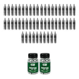 50 Co2 Cilindro Capsula 12g + 1000 Esferas De Aço 6.0mm