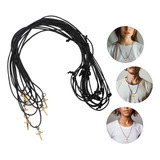 50 Colar Masculino Femino Pingente Fe Dourado Prata Cristão