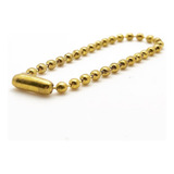 50 Corrente De Bolinha Dourada Ouro Com Canoa 10cm X 2,5mm Para Tag Chaveiro Confecção Calçados
