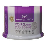 50 Dvd+r Dl Maketech 8.5gb/ 8x