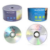 50 Dvd-r Multilaser Logo 4.7 Gb+50 Cd-r Multilaser Logo