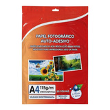 50 Folhas A4 Papel Fotográfico Adesivo 115g Premium Glossy