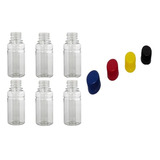 50 Frasco Pet 100ml Vazio Pead P/ Tinta Clean + Tampa Lacre 