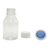  50 Frasco Plástico Cristal Pet Vazio 100 Ml Com Tampa Lacre