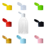 50 Frascos De Plástico Vazio 100ml Com Tampa Fliptop