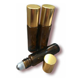 50 Frascos Vidro Âmbar Rollon 10ml Premium (vd Grosso) Gold
