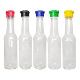 50 Garrafinha Pet 150ml Molho Pimenta Tampa Pressão C/lacre