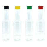 50 Garrafinha Pet 150ml Molho Pimenta Tampa Pressão C/lacre