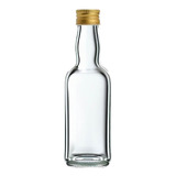 50 Garrafinhas Vidro 60 Ml Para Pimenta Tampa Dourada