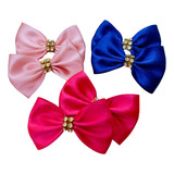 50 Laços G , Cetim Strass. Acessórios Para Pet Shop.