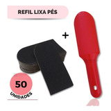 50 Lixas P/ Pés Refil Descartável + 1 Base Suporte Anatômica