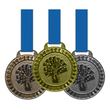 50 Medalhas Baralho Metal 44mm Ouro Prata Bronze