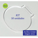 50 Medalhas Redonda 4cm Acrílico 2mm Para Personalizar