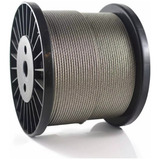 50 Metros Cabo De Aço 1/4 8mm 6x7 Af Revestido Pvc Cristal