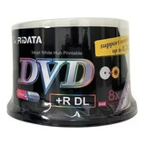 50 Midia Dvd+r 8.5 Gb Ridata Printable Id Ritek Original