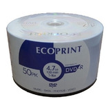 50 Mídia Virgem Dvd-r Ecoprint Logo
