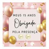50 Pares De Brincos Pérola Meus 15 Anos Obrigada Debutante