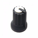 50 Peças- Knob Potenciômetro Eixo Estriado 6mm 481-2 Branco