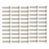 50 Peças De Bicos De Raios De Bicicleta 16mm 14g Prata