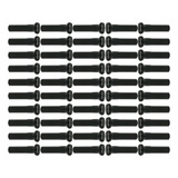 50 Peças De Bicos De Raios De Bicicleta 16mm 14g Preto