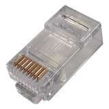 50 Peças Plug Conector De Passagem Rj45 Cat6 Ez Crimp Refil