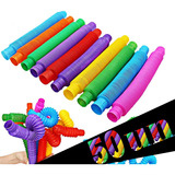 50 Poptube Tubo Fidget Tube Toys Folding Pop It Promoção