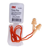 50 Protetor Auricular Plug Silicone Pomp Plus C/ Cordão 3m 