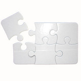50 Quebra Cabeças 9x14cm - 06 Peças Para Sublimação