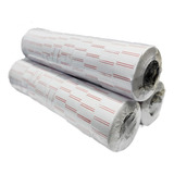 50 Rolos / 50.000 Etiquetas Mx5500 E M-14 Cor Branco Desenho Impresso Tarjado Vermelho