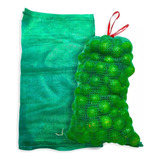 50 Sacos Rafia 34x60 Rede Verde P/ 10kg Frutas Legumes