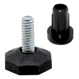 50 Sapata Pé Nivelador Oitavado 1/4 X 3/4 22mm P/ Móveis