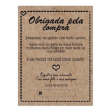 50 Tag Personalizada Obrigada Pela Compra Pronta Entrega
