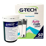 50 Tiras De Teste Glicemia Para Aparelho G-tech Vita
