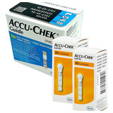 50 Tiras Medidor Glicemia Accu Check Guide E 50 Lancetas Kit