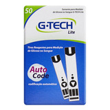50 Tiras Reagentes G-tech Lite Teste De Glicemia Auto Code