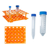 50 Tubos Falcon 15ml E 50ml + Estante Rack Suporte P/ Falcon