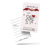 50 Unid Mini Cartão Postal Feliz Dia Dos Namorados