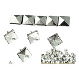 50 Unidade Rebite Spike Quadrado Pirâmide 10mm
