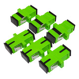 50 Acoplador Óptico Sc Apc Simplex Sm Verde P Fibra Óptica