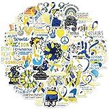50 Adesivos De Conscientização Sobre Síndrome De Down Laptop Carro Para Choque Bagagem Skate Computador Telefone Para Adolescentes Meninos Meninas Adultos Adesivos De Garrafa De água
