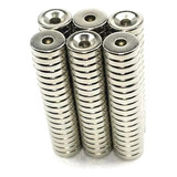 50 Anel Imã Neodímio Pastilha 15mm X 4mm Com Furo 5mm N52
